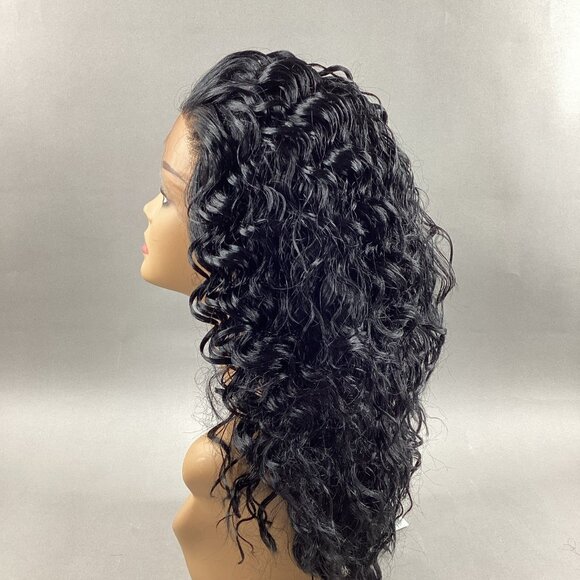 R&B RL-WE #1 Jet Black Premium Synthetic Blend Wig Adjustable - Picture 5 of 10